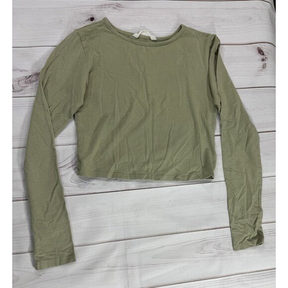 Bluenotes Women's Teens Crop Top Long Sleeve Green Soft Size S Cute Stylish - Picture 2 of 10